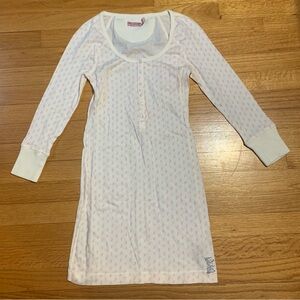 Juicy Couture Pam Gela Scottie Dog Sleepshirt Nightgown White Women's Petite